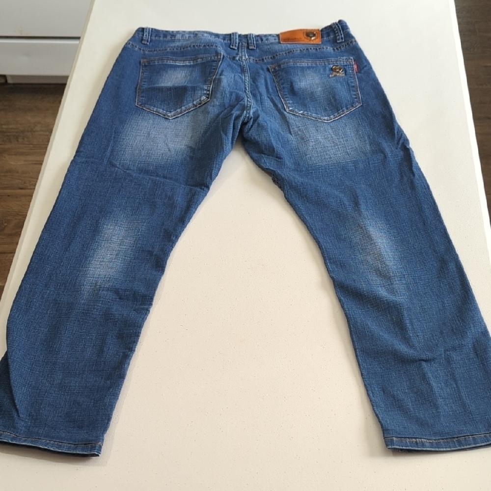 Men's  CUCCI Fashion Blue Denim Jeans Size 36 STYLISH and  UNUSUAL!!!